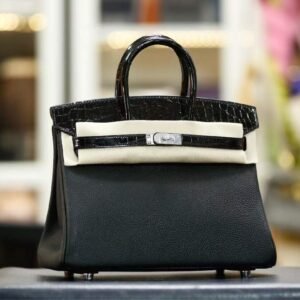 Birkin 25 Touch Black Togo & Matte Alligator