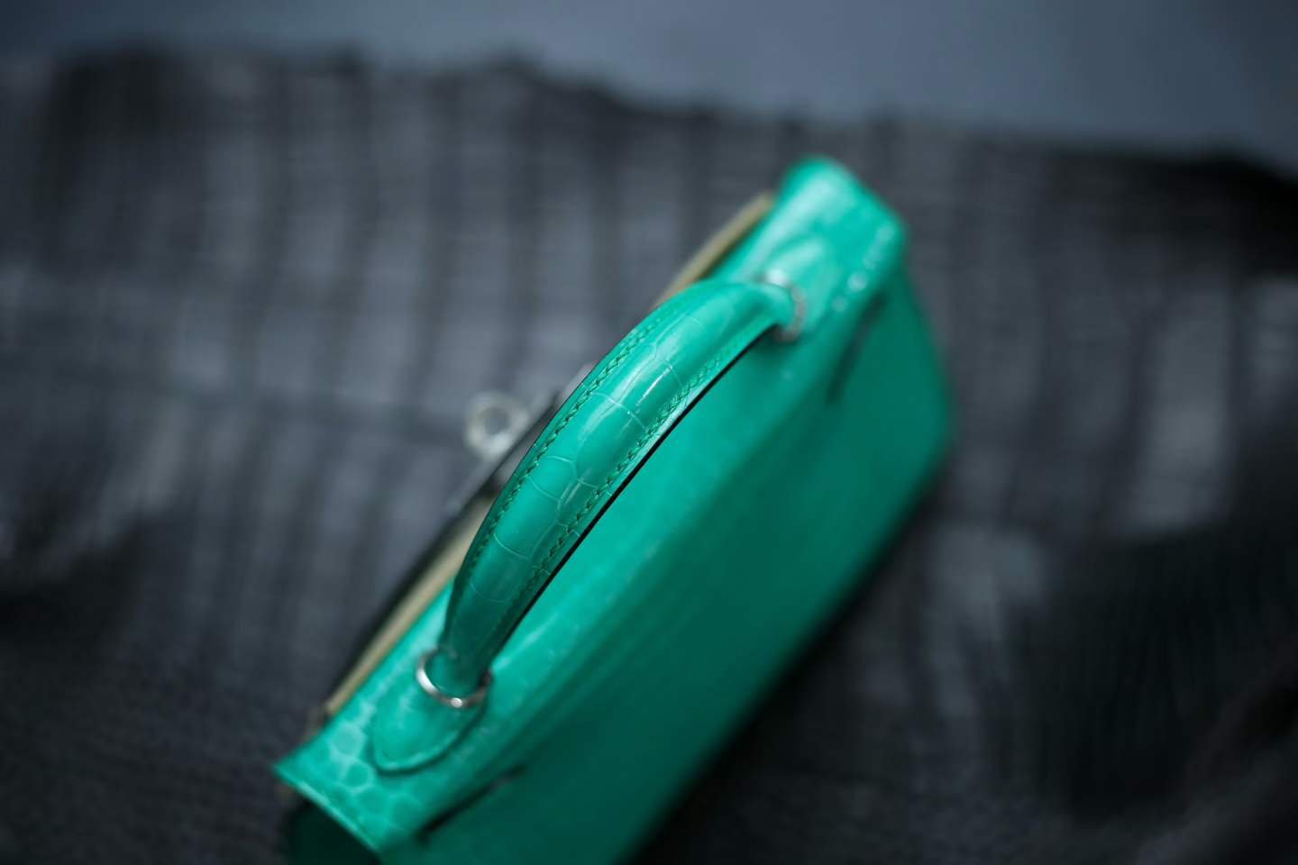 Kelly Mini II Emerald Green Crocodile - 图片 6