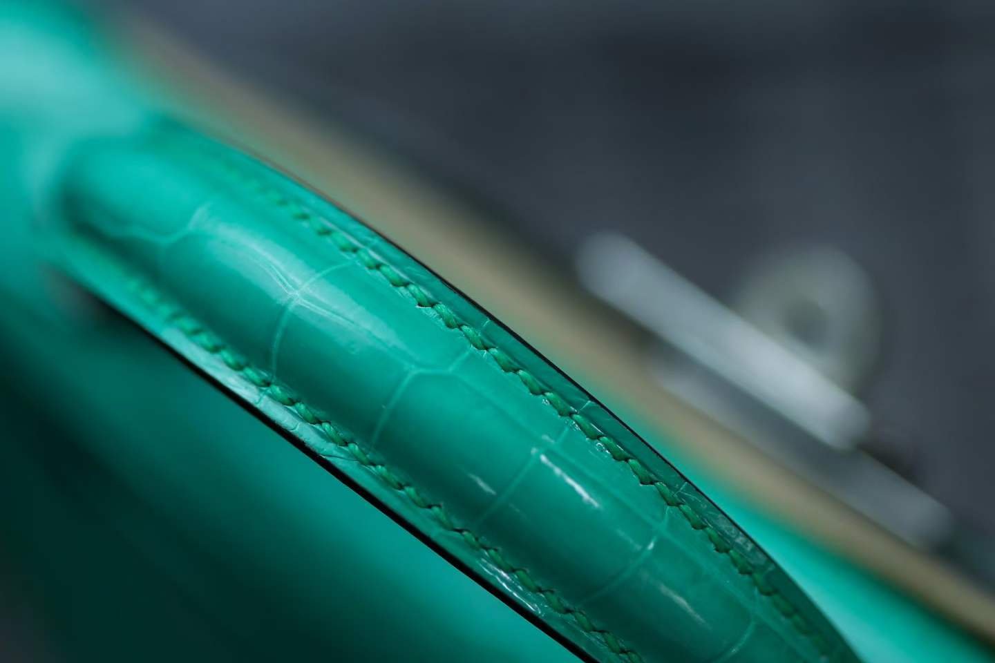 Kelly Mini II Emerald Green Crocodile - 图片 5
