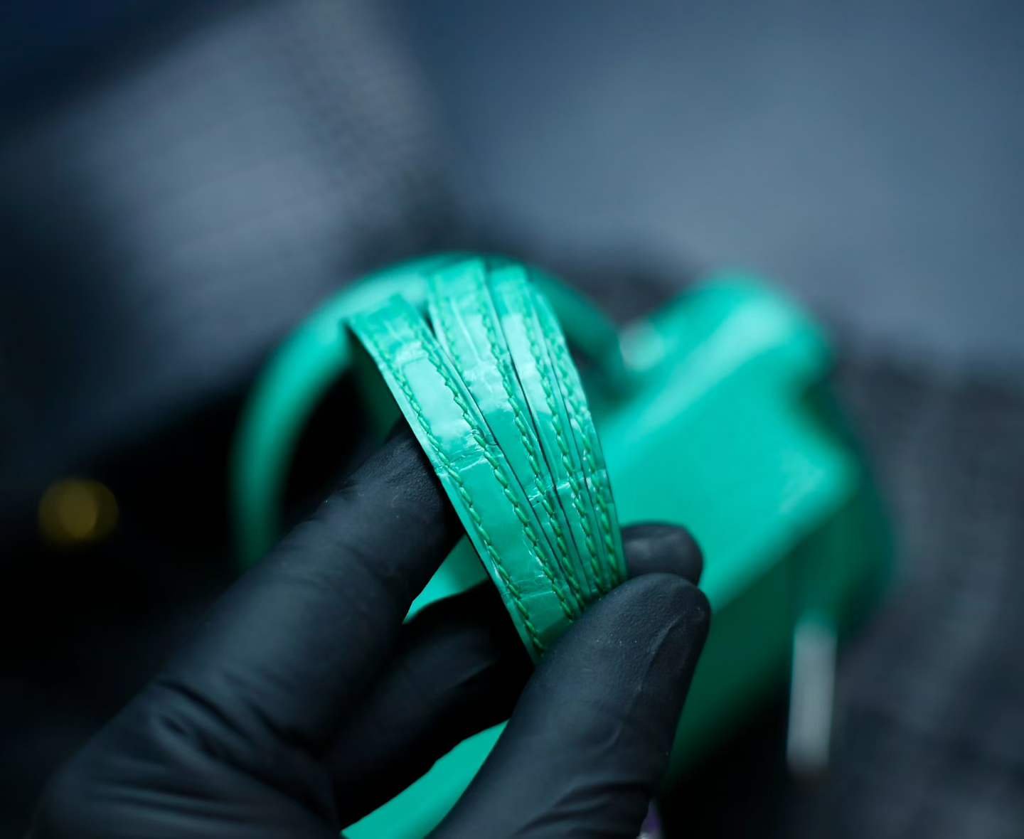 Kelly Mini II Emerald Green Crocodile - 图片 8