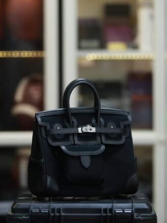 Birkin 25 Cargo Swift & Canvas Noir PHW