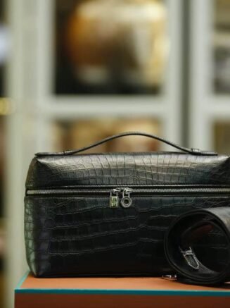 Bride-à-Brac GM Matte Alligator Noir PHW