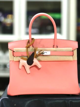 Birkin 30 Epsom Rose Lipstick PHW