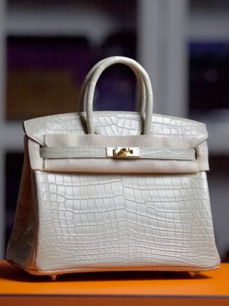 Birkin 25 Matte Alligator 8L Béton Gold