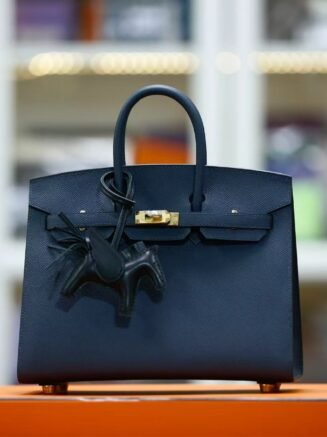 Birkin 25 Epsom Noir PHW