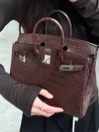 Birkin 30 Shiny Mississippiensis Alligator Rouge H PHW