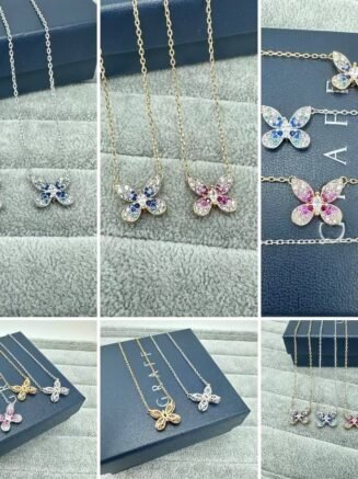 Graff Butterfly Gradient Full Pavé Necklace