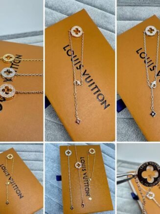 LV：Louis Vuitton Round Full Pavé Openwork Four-Leaf Clover Bracelet