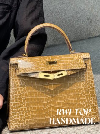 K25: Kelly 25 Shiny Alligator Gold GHW