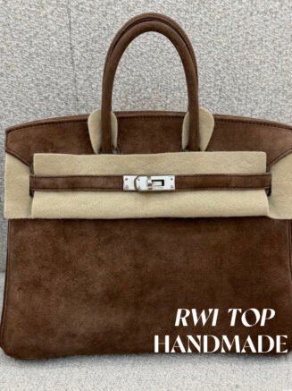 BK25：Birkin 25 Grizzly Suede & Swift Touch GHW